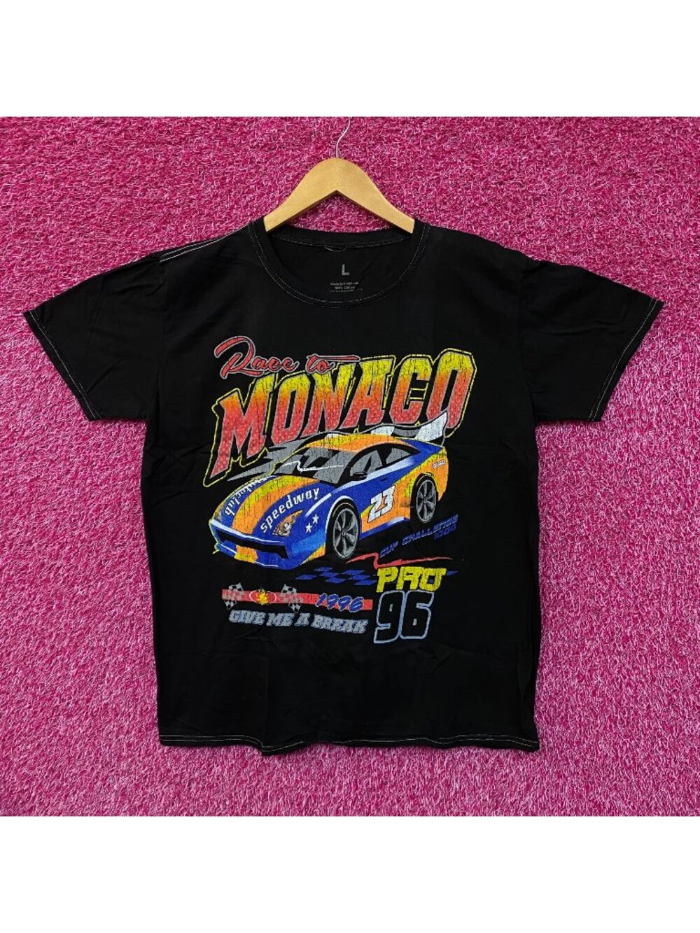 Race to Monaco Pro 96 Cup Challenge 1000 Racing Car Tee L